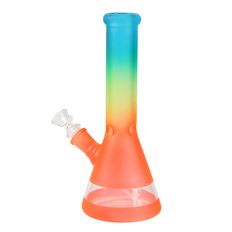 Gradual-Colors Glass Bong Smoking Accessories 3D Water Smoking Pipe 25cm