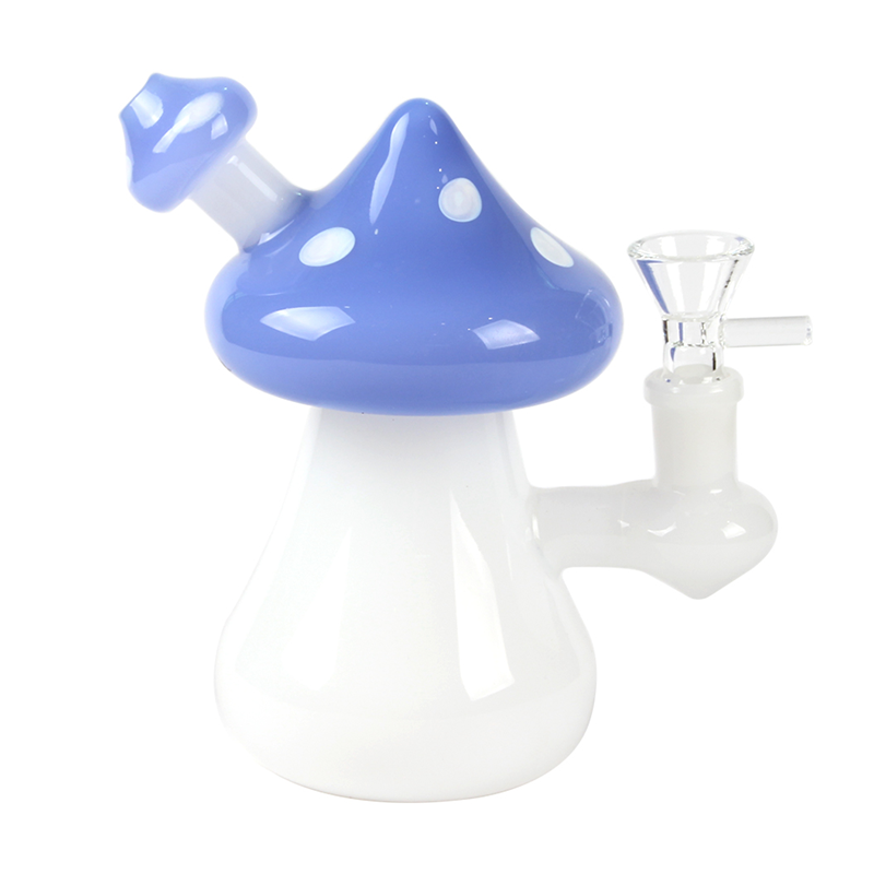 Mushroom Glass Bong Smoking Accessories Water Smoking Pipe 16cm