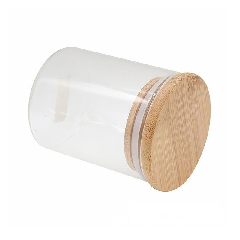 Seal Glass Jar With Wood Lid Weed Damp-Proof Water-Proof