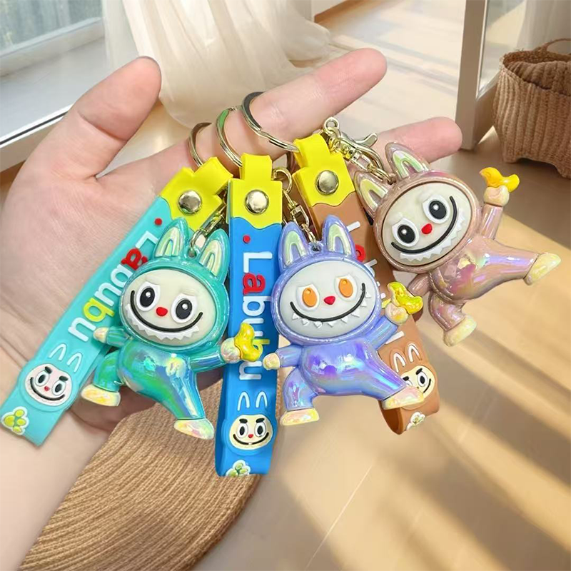 Electroplate Labubu Keychain Hot Selling OEM Custom