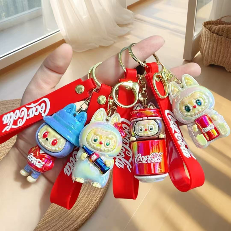 Electroplate Labubu Keychain Hot Selling OEM Custom