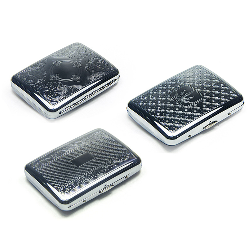 Smoking Accessories 16PCS Tin Metal Cigarette Case With Metal Tape