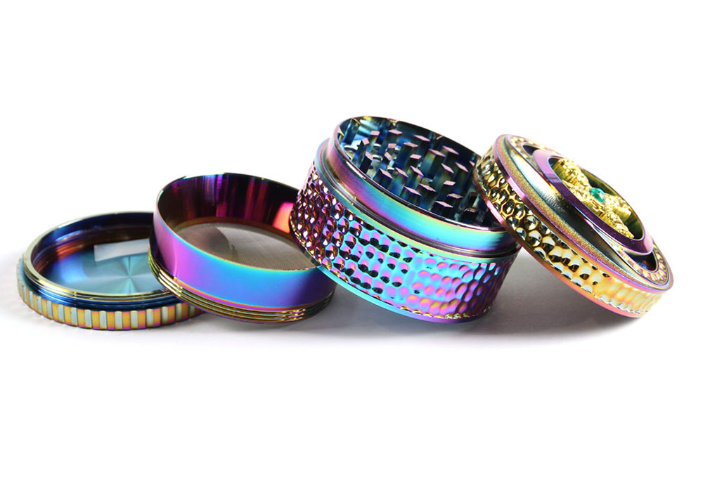 1010_706Product features and advantages: portable and nice design , best price and good service,Small quantity logo custom. Product parameters: Name :65MM Herb Grinder 4 Parts Rainbow Color Tobacco/Weed Grinder Smoking Accessories OEM Good Quality Material: zinc alloy Item Size: 65*46mm 306g Package:72 pcs/CTN ( accept custom packaging box ) QTY/CTN:6pcs /Display box Applicable for gifting occasions: Holiday and commodities fair Color: As Picture Logo: only 72 pcs can be available custom logo MOQ:72pcs CTN SIZE: 45*30.5*17CM G.W: 24KGS