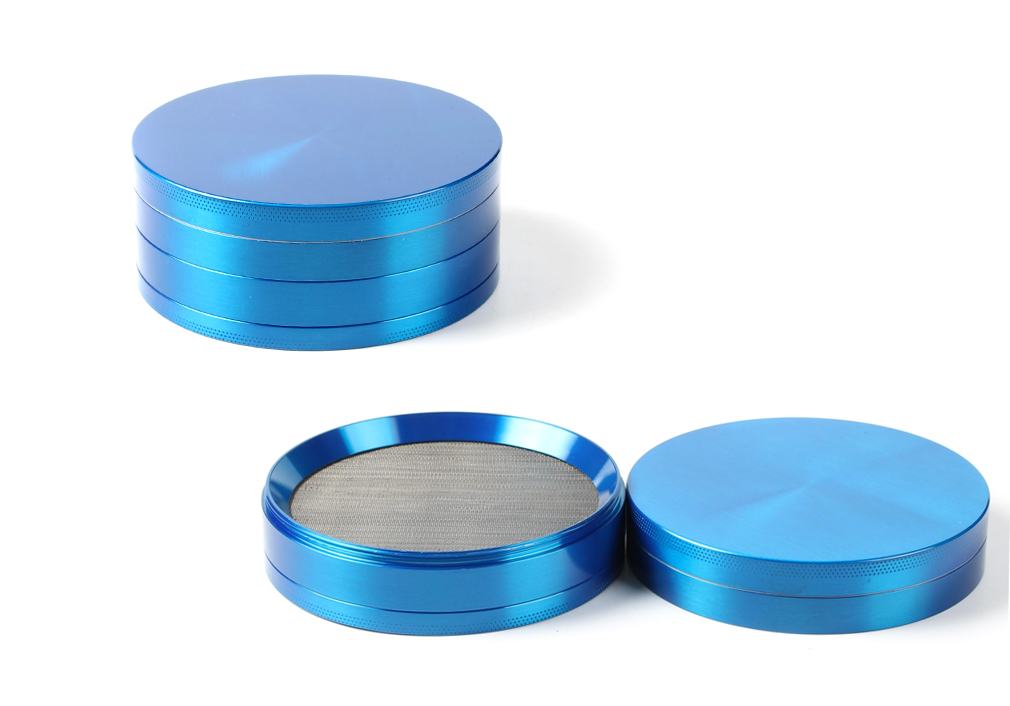 1010_706100MM Herb Grinder 4 Parts Zinc Alloy Weed/Tobacco Grinder Smoking Accessories