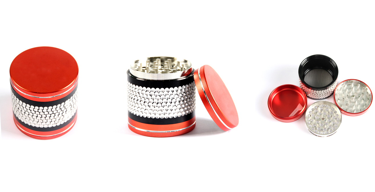 1315_67261MM Herb Grinder 4 Parts Zinc&Aluminium Weed/Tobacco Grinder Smoking Accessories