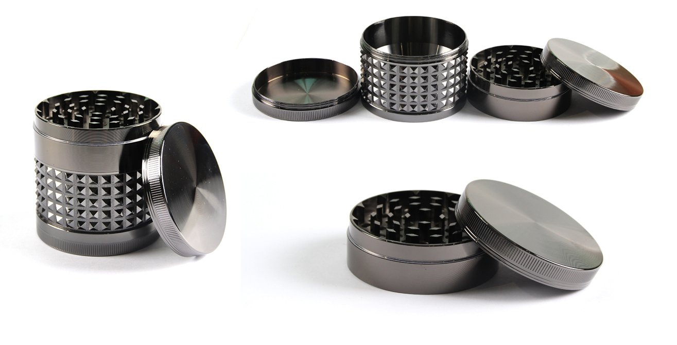 1315_672 b63MM Herb Grinder 4 Parts Zinc Alloy Weed/Tobacco Grinder Smoking Accessories