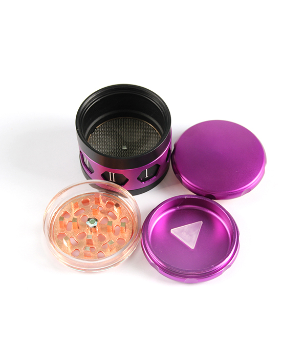 596_70663MM Herb Grinder 4 Parts Aluminium Alloy Purple Color Weed/Tobacco Grinder Smoking Accessories