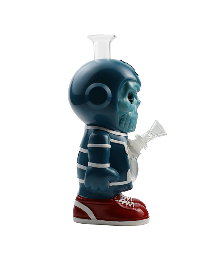 720_900 1Cartoon Glass Smoking Bong Glass Bowl Skeleton Player Smoking Water Pipe Tobacco Smoking Accessories H544