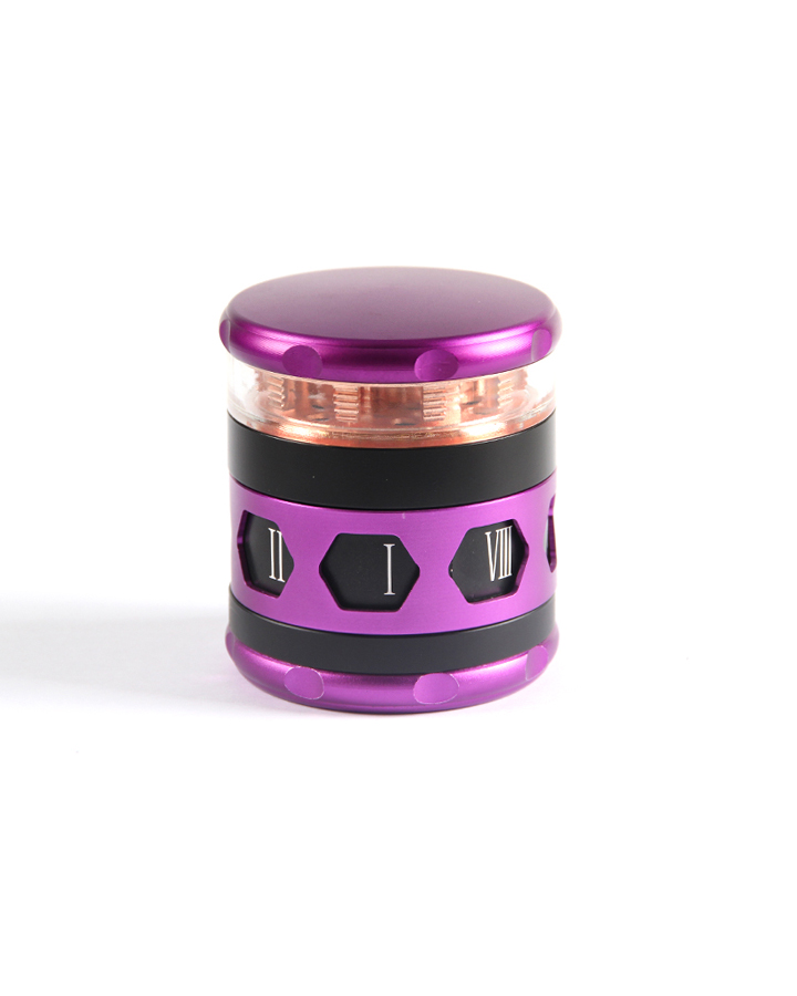 720_900 163MM Herb Grinder 4 Parts Aluminium Alloy Purple Color Weed/Tobacco Grinder Smoking Accessories