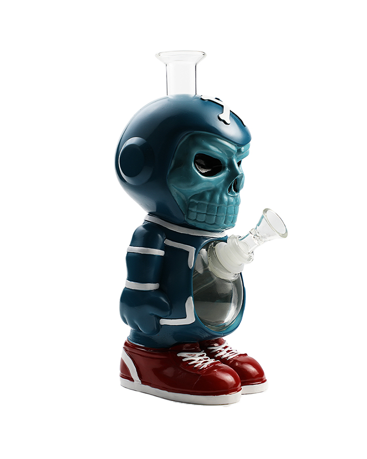 720_900 2Cartoon Glass Smoking Bong Glass Bowl Skeleton Player Smoking Water Pipe Tobacco Smoking Accessories H544