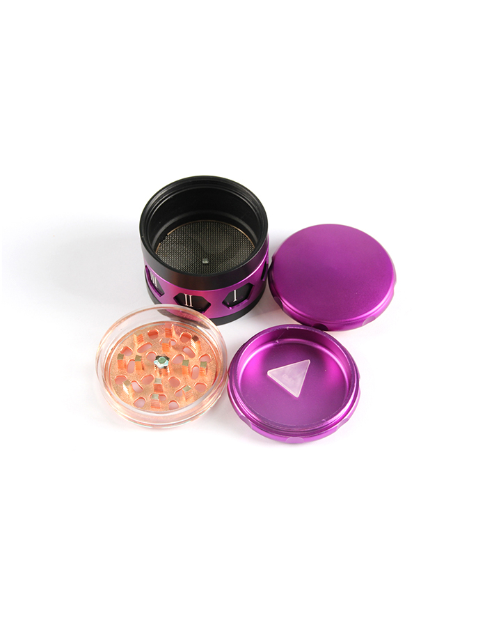 720_900 263MM Herb Grinder 4 Parts Aluminium Alloy Purple Color Weed/Tobacco Grinder Smoking Accessories