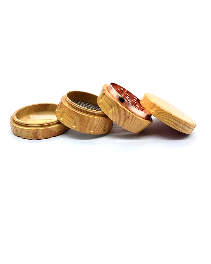 720_900 240MM/52MM/63MM Herb Grinder 4 Parts Wood Color Weed/Tobacco Grinder Smoking Accessories