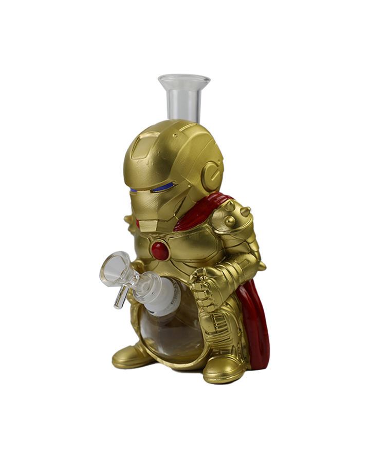 720_900 3Cartoon Glass Smoking Bong Glass Bowl Iron Man Smoking Water Pipe Tobacco Smoking Accessories H545