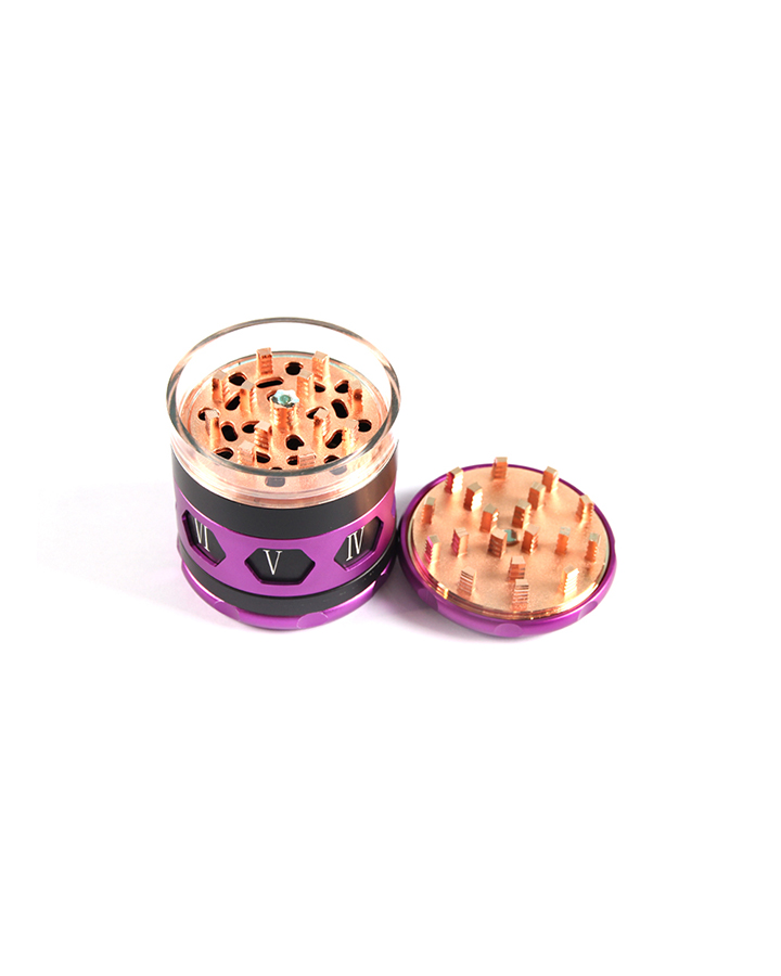 720_900 363MM Herb Grinder 4 Parts Aluminium Alloy Purple Color Weed/Tobacco Grinder Smoking Accessories