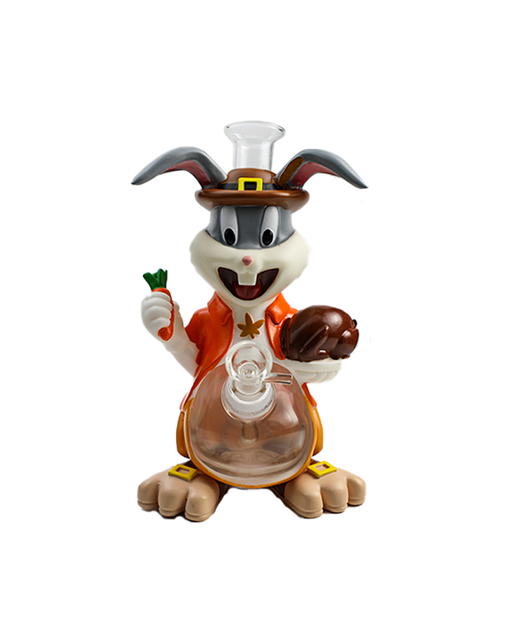 720_900 4Cartoon Glass Smoking Bong Glass Bowl Smoking Thanksgiving Rabbit Water Pipe Tobacco Smoking Accessories H534