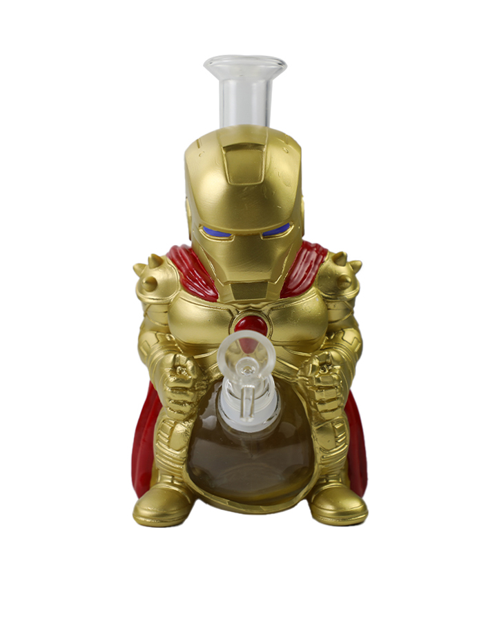 720_900 5Cartoon Glass Smoking Bong Glass Bowl Iron Man Smoking Water Pipe Tobacco Smoking Accessories H545