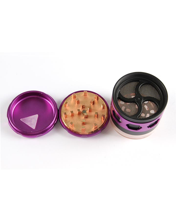 720_900 563MM Herb Grinder 4 Parts Aluminium Alloy Purple Color Weed/Tobacco Grinder Smoking Accessories