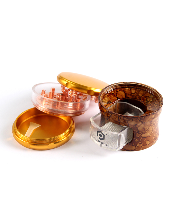 720_900 563MM Herb Grinder 4 Parts Zinc&Wood Weed/Tobacco Grinder With Drawer Smoking Accessories
