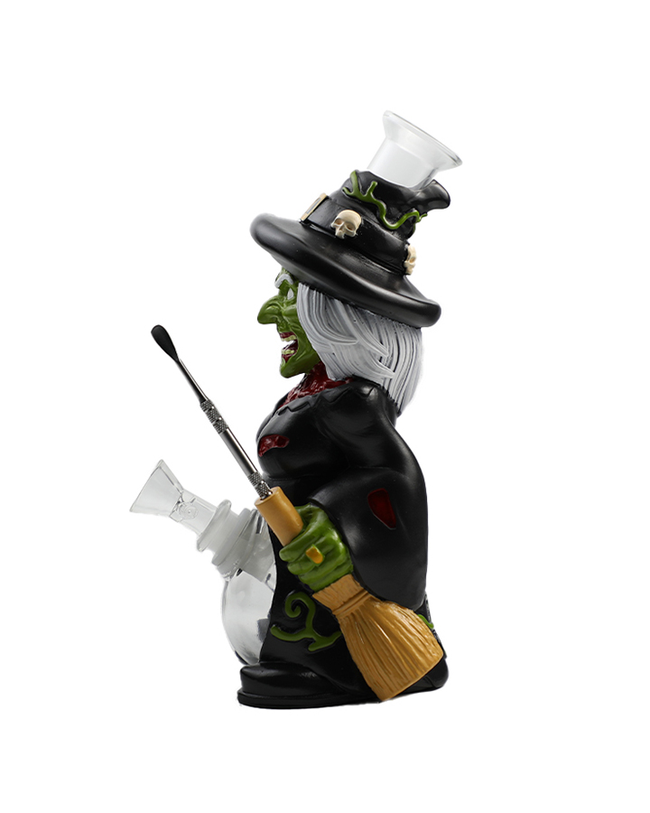 720_900-恢复的3Cartoon Glass Smoking Bong Glass Bowl Witch Smoking Water Pipe Tobacco Smoking Accessories H528