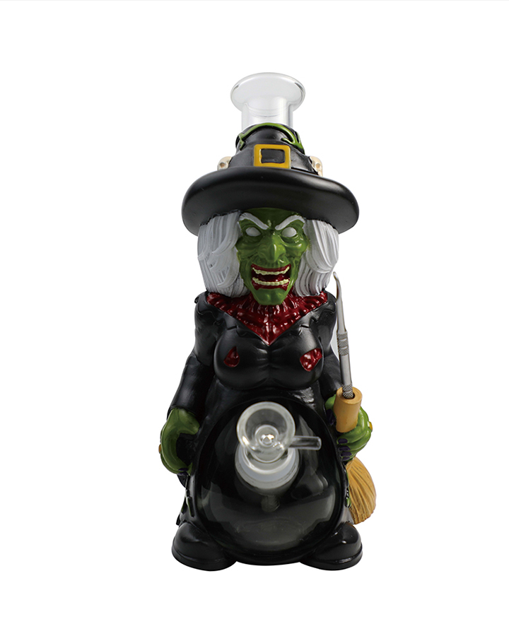 720_900-恢复的4Cartoon Glass Smoking Bong Glass Bowl Witch Smoking Water Pipe Tobacco Smoking Accessories H528