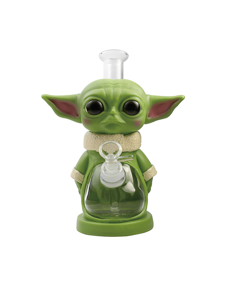 720_900-恢复的4Cartoon Glass Smoking Bong Glass Bowl YODA Smoking Water Pipe Tobacco Smoking Accessories H533