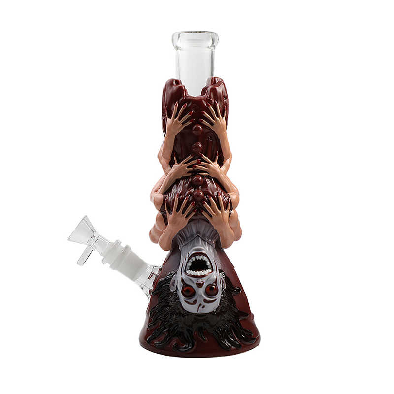 Cartoon Glass Smoking Bong Glass Bowl Smoking Water Pipe Tobacco Smoking Accessories H531