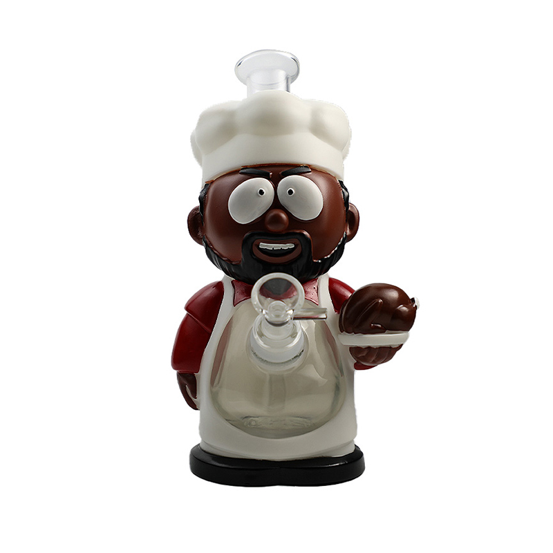 Cartoon Glass Smoking Bong Glass Bowl Southern Chef Smoking Water Pipe Tobacco Smoking Accessories H529