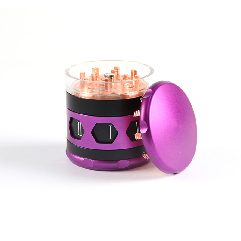 63MM Herb Grinder 4 Parts Aluminium Alloy Purple Color Weed/Tobacco Grinder Smoking Accessories