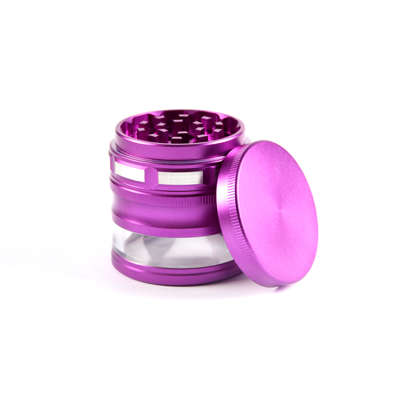 60MM Herb Grinder 4 Parts Aluminium Alloy Purple Color Weed/Tobacco Grinder Smoking Accessories