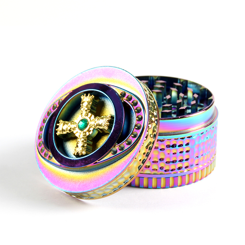 65MM Herb Grinder 4 Parts Rainbow Color Tobacco/Weed Grinder Smoking Accessories Bella420facto.