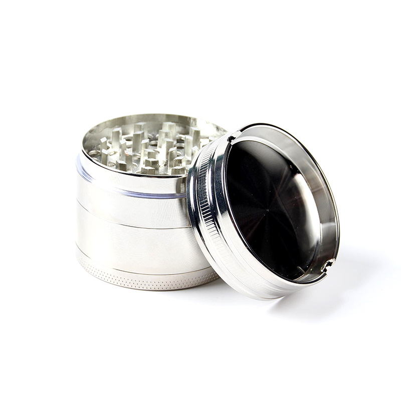 48MM Herb Grinder With Ashtray 4 Parts Zinc Alloy Weed/Tobacco Grinder Smoking Accessories