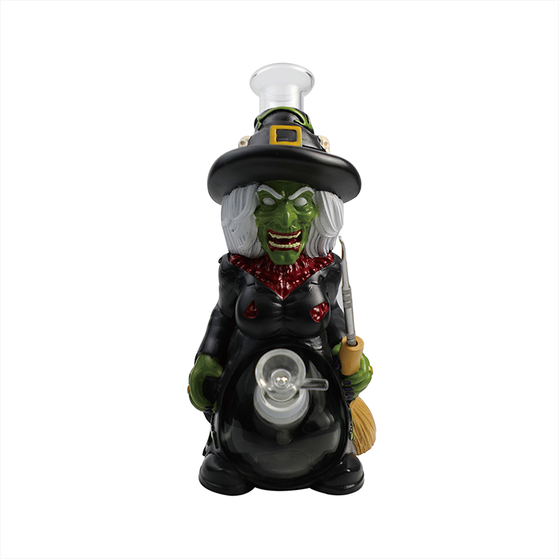 Cartoon Glass Smoking Bong Glass Bowl Witch Smoking Water Pipe Tobacco Smoking Accessories H528