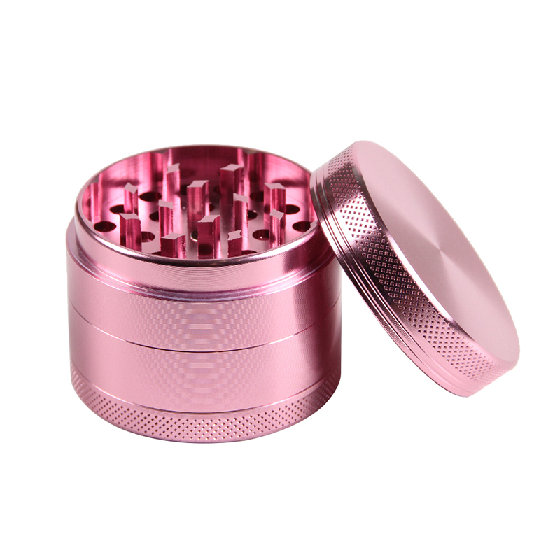 Pink Aluminium Herb Grinder 4 Parts Weed/Tobacco Grinder Smoking Accessories