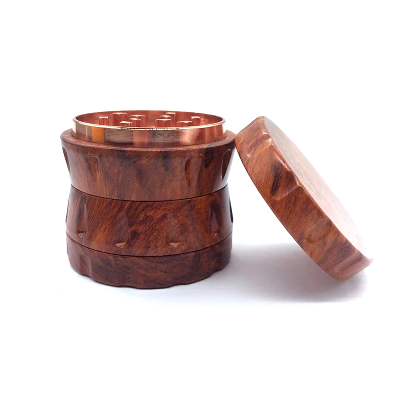 40MM/52MM/63MM Herb Grinder 4 Parts Wood Color Weed/Tobacco Grinder Smoking Accessories