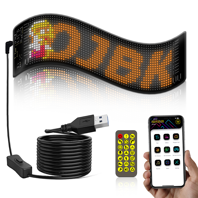 LED Matrix Pannel With 20*64 Soft Screen Display On Smoking Shop & Car