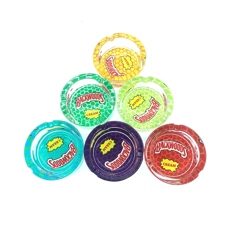 85mm Backwoods Glass Ashtray Round Shaped Custom Logo