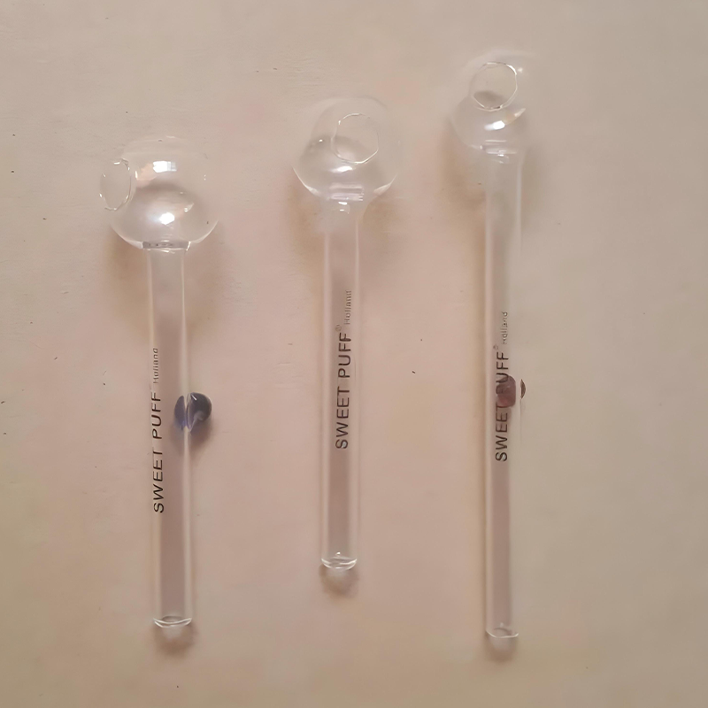 Glass Straight Sweet Puff Pipe Oil Burner for Smoking Smoking Accessories