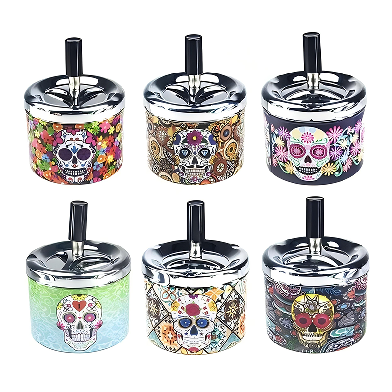 Tin Press Ashtray Custom Logo Good Quality Smoking Accessories