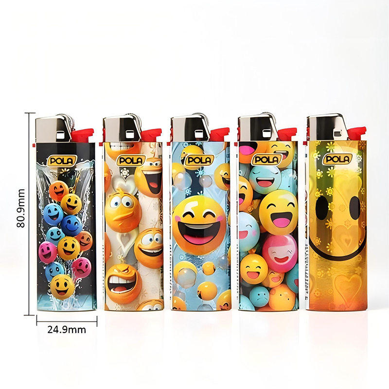 Plastic Flint Gas Lighter Smile Designs Mix Designs Smoking Accessories