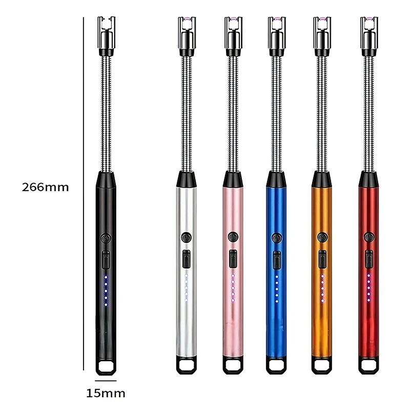 USB Rechargeable Lighter Safety Lock Plasma Arc Long Lighter Smoking Accessories