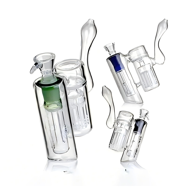 Glass Ash Catchers Perc 8 Tree Arms Percolator Recycle Glass Smoking Accessories Wholesale