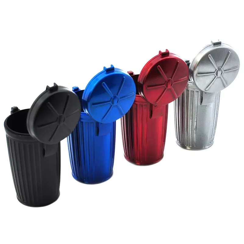 Metal Car Trash Ashtray with Lid Mini Car Garbage Ashtray Smoking Accessories