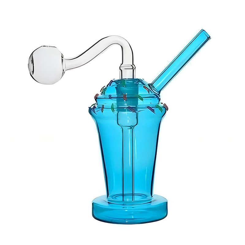 Glass Oil Burner Cup Shaped Smoking Pipe Water Pipe Bong Set Smoking Accessories