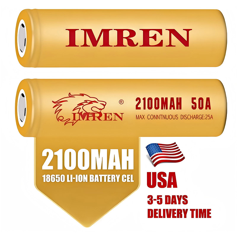 IMREN 18650 Battery 2100mah 50A USA Stock 3.7v 3.6v Lithium Li Ion Cell Rechargeable