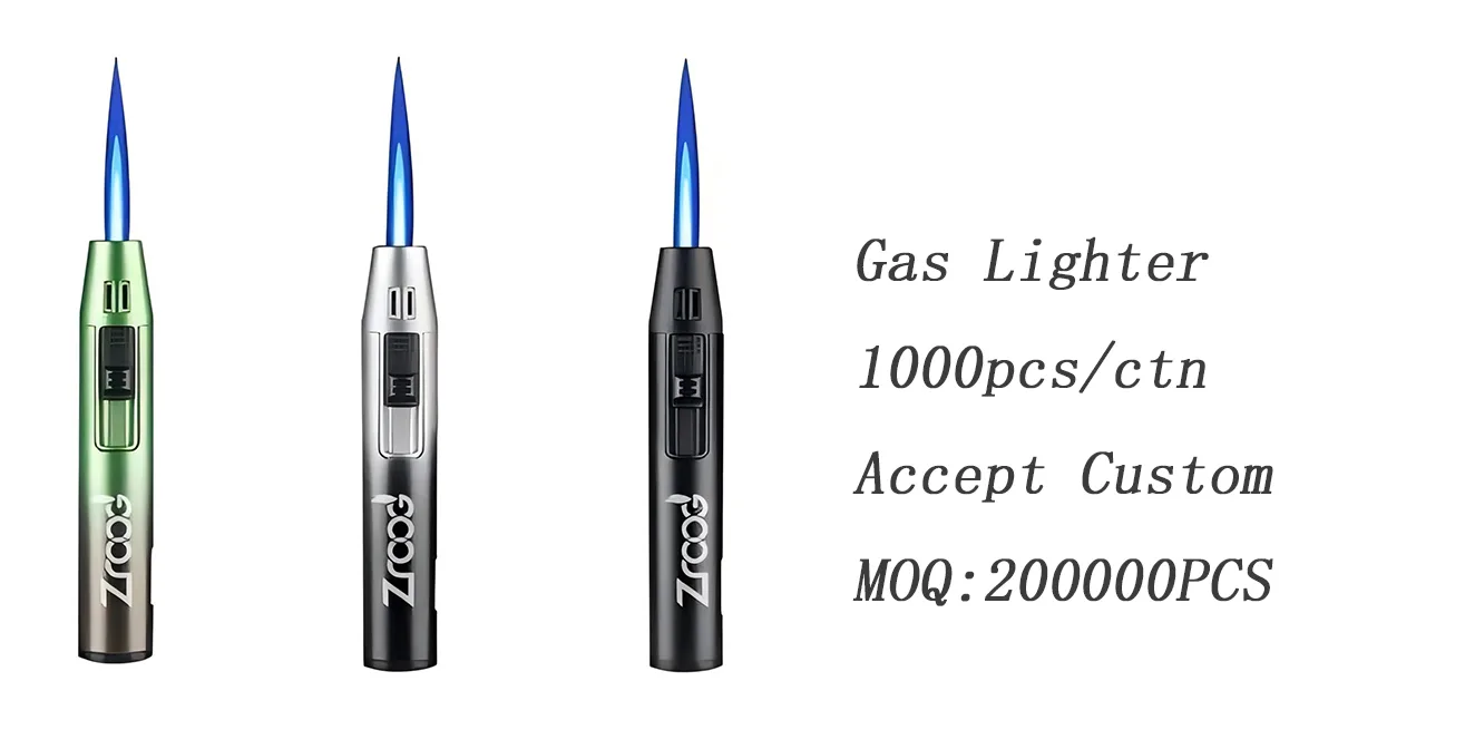 Encendedor Refillable Butane Gas Torch Jet Cigarette Lighter for Cigarette Smoking Accessories