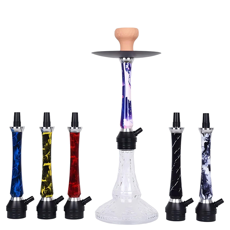 Good Quality Spot Arabic Single Hose Aluminum Alloy Hookah with Silicone Tube Shisha Smoking Accessories