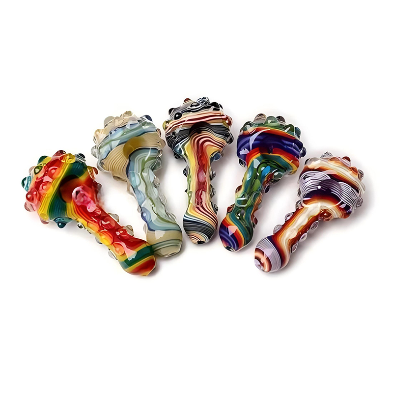 Dragon Spoon Glass Dry Pipe with Wigwag – Unique & Stylish Smoking Pipes Smoking Accessories