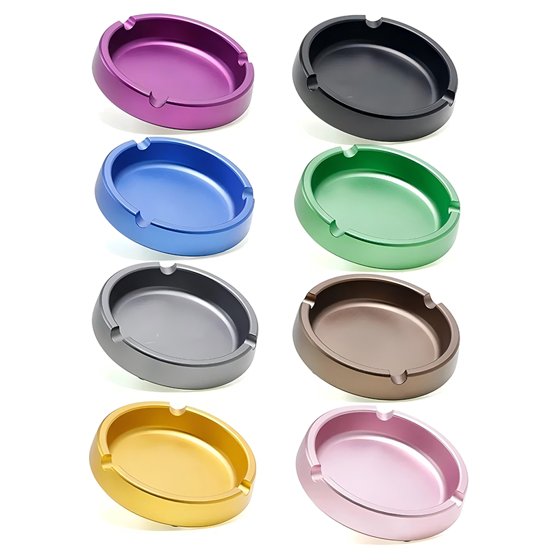100mm Aluminum Ashtray Custom Logo Portable Fashion Design Colors Durable Smoking Accessories