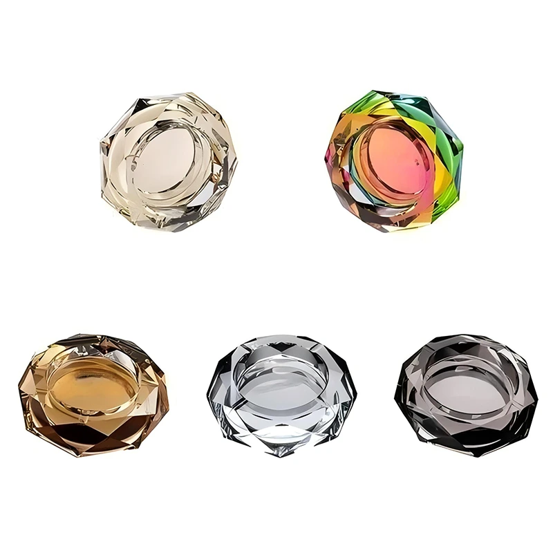 Crystal Glass Ashtray Cigar Cigarettes 17mm/13mm/11mm/9mm Ashtray Holder Custom Smoking Accessories