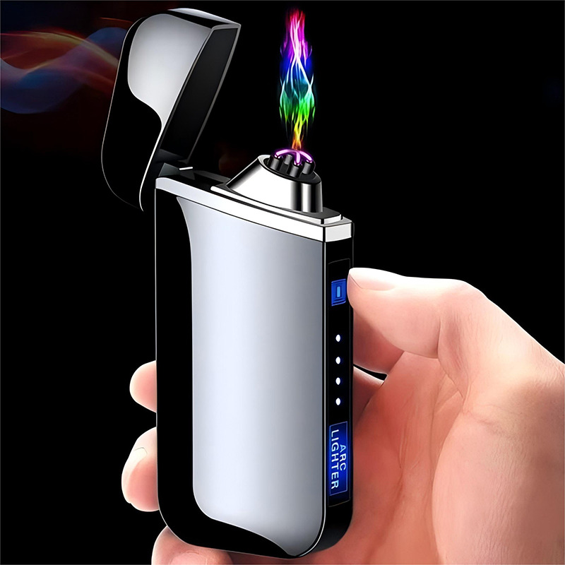 Double Arc Windproof Cigarette Electronic Lighter USB Rechargeable Smoking Accessories
